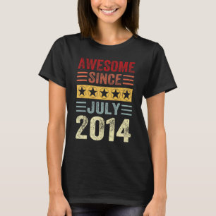 Camiseta Aniversário de 9 anos é fantástico desde julho de