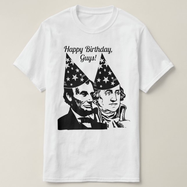 Camiseta Aniversário de Abraham Lincoln (Frente do Design)