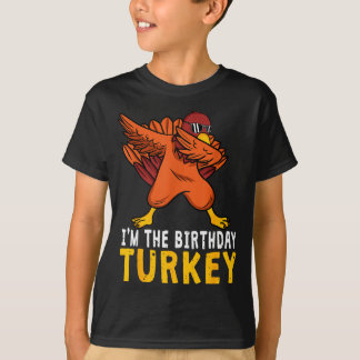 Camiseta Aniversário de Ação de Graças Bday Engraçado Nasci