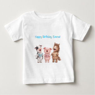 Camiseta Aniversário de animal de fazenda