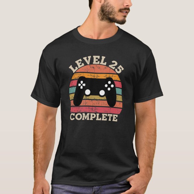 Camiseta Aniversário de Aniversário do Jogador - Nível 25 C (Frente)