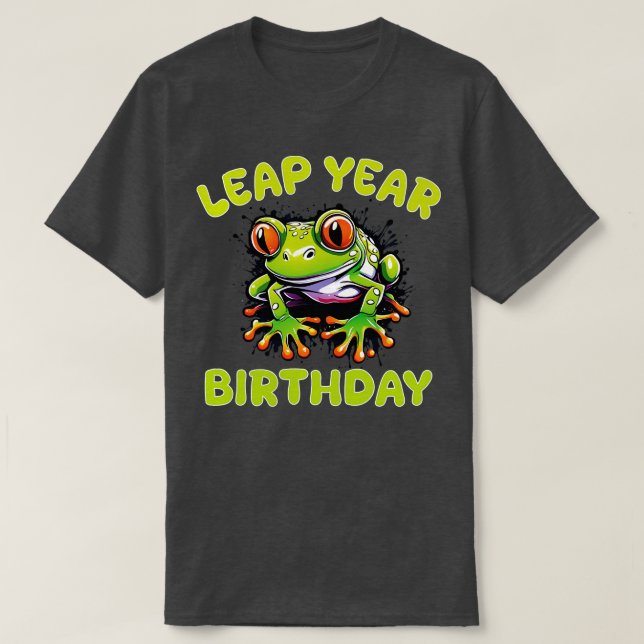 Camiseta aniversário de ano bissexto (Frente do Design)