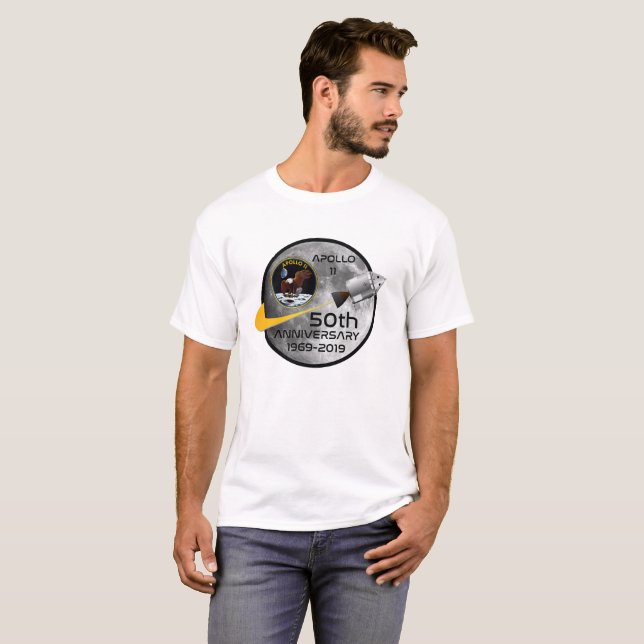 Camiseta Aniversário de Apollo 11 50th (Frente Completa)