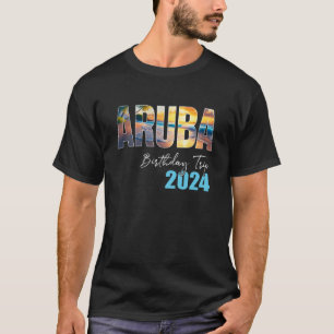 Camiseta Aniversário de Aruba Trip 2024 Grupo de Vacinação