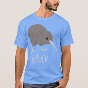 Camiseta Aniversário De Aves Vigia De Aves Com Pássaro Kiwi
