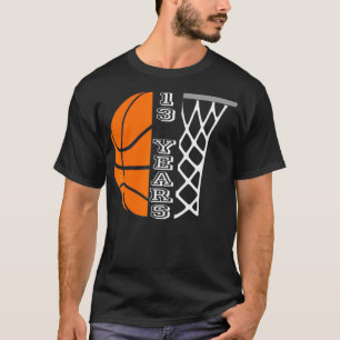 Camiseta Aniversário De Basquete Para Meninos De 13 Anos