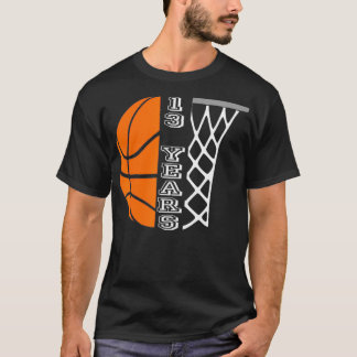 Camiseta Aniversário De Basquete Para Meninos De 13 Anos