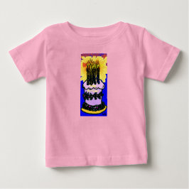 Camiseta Aniversário de bebê Bolo
