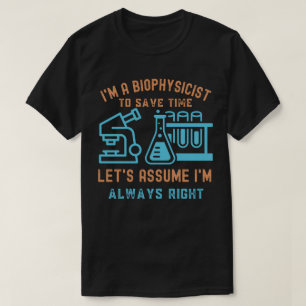 Camiseta Aniversário de Biofísico, Eu Amo Biofísica5