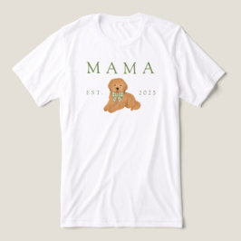 Camiseta Aniversário de Cachorrinho Goldendoodle da Mamãe V