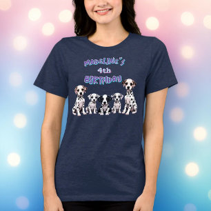 Camiseta Aniversário de Cachorrinhos Dalmatas Adoráveis