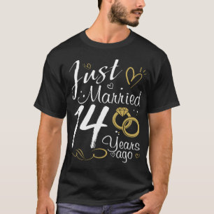 Camiseta Aniversário de Casamento 14. Recem casados 14 ano