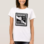 Camiseta Aniversário de casamento da Crystal 15 com mãos da<br><div class="desc">Se quiser ajuda para personalizar este design, use o botão de perguntar a este designer, logo abaixo deste texto. Um design romântico para um 15 de aniversário de casamento, este design tem um marido e uma mulher de mãos dadas com o cristal de texto que é o presente tradicional para...</div>