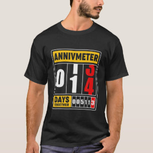 Camiseta Aniversário De Casamento De 14 S Para Casais Mari