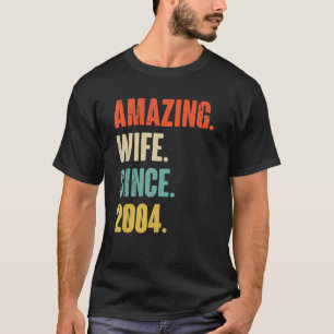 Camiseta Aniversário De Casamento De 18 Anos Para Sua Espos