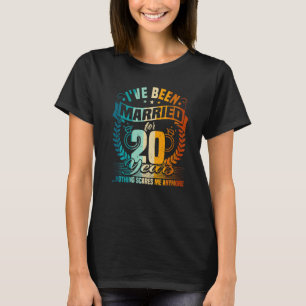 Camiseta Aniversário de Casamento de 20, 20 Anos Casado, Hu