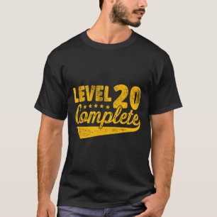 Camiseta Aniversário de Casamento de 20 de Vintage de Nível