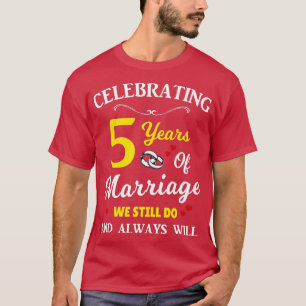 Camiseta Aniversário de Casamento de 5