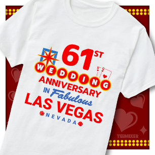 Camiseta Aniversário de Casamento de 61 Anos Fabuloso Casal