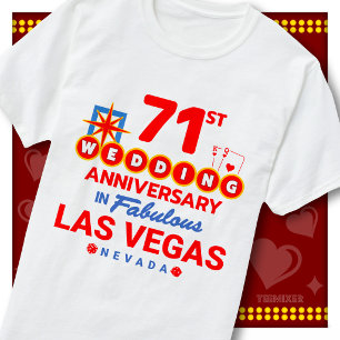 Camiseta Aniversário de Casamento de 71 Anos Fabuloso Casal