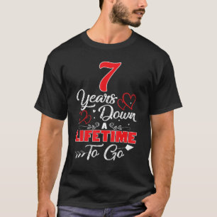 Camiseta Aniversário De Casamento De 7: 7 Anos De Vida Para