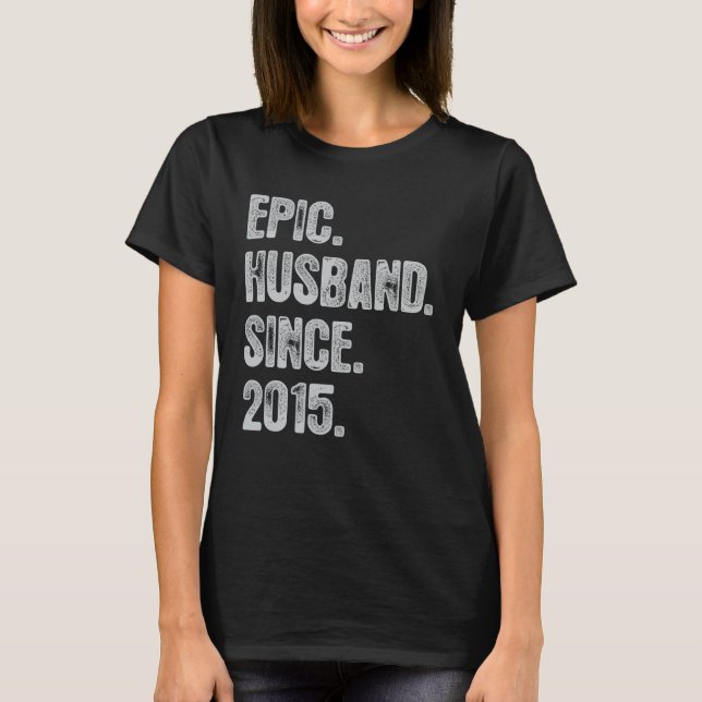 Camiseta Aniversário De Casamento De 7 Desde Que Ele É Epic (Frente)