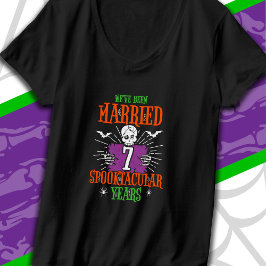 Camiseta Aniversário de Casamento de 7 Spooktacular do Hall
