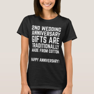 Camiseta Aniversário de Casamento de segundo Cotton Casado