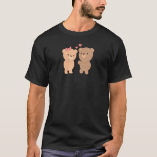 Camiseta Aniversário de Casamento do Urso Festa de Engajame