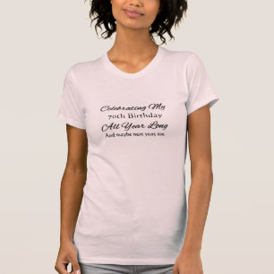 Camiseta Aniversário de comemoração engraçado do 70 out
