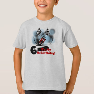 Camiseta Aniversário de competência da motocicleta 6o
