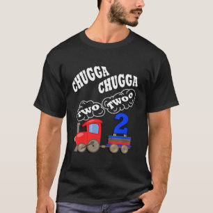Camiseta aniversário de criança 2 Anos Chugga Velha Dois 