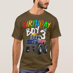 Camiseta Aniversário de criança 3 anos de idade Sinalizador