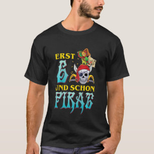 Camiseta Aniversário de criança 6 Anos Costume De Pirata De