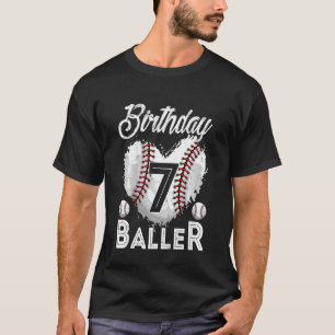 Camiseta Aniversário de criança Baller, 7 Anos De Idade, Ba