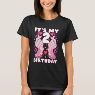 Camiseta Aniversário de criança de 2 anos de idade, coração