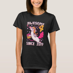 Camiseta Aniversário de criança de 4 anos, nascer 2019, Uni