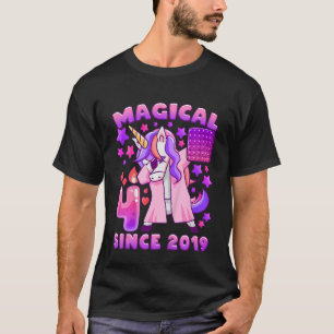Camiseta Aniversário de criança de 4 anos, nascer 2019, Uni