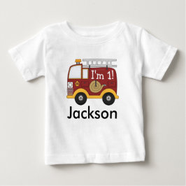 Camiseta Aniversário de criança de Caminhão de Fogo Bastant