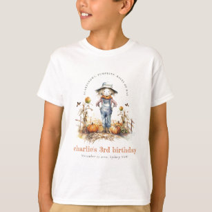 Camiseta Aniversário de criança De Colheita De Abóbora Chic