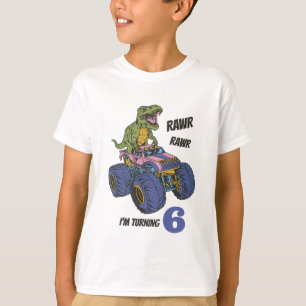 Camiseta Aniversário de criança de Dinossauro de Caminhão M