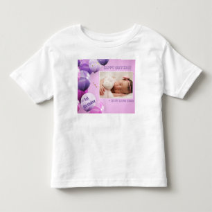 Camiseta Aniversário de Criança de Jersey Fino Personalizad