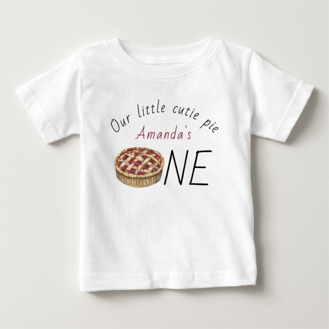 Camiseta Aniversário de criança de Pizza de Aquarela (Frente)