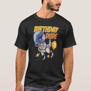 Camiseta Aniversário de criança Duo, 7 Anos Dinossauro Exte