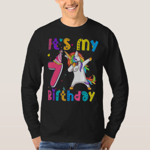 Camiseta Aniversário de criança Unicorn 7 tenho 7 anos 2