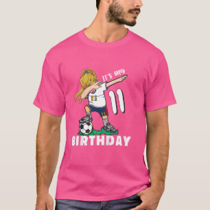 Camiseta Aniversário de crianças futebol 11 Anos de idade f