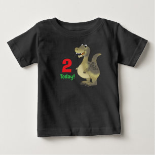 Camiseta Aniversário de Dinossauro de 2 Anos - 2º Aniversár