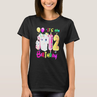 Camiseta Aniversário de Elefante É Meu Aniversário de 12 An