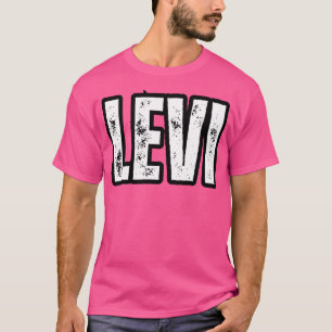 Camiseta Aniversário de Férias de Aniversário do Nome Levi