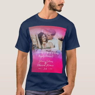 Camiseta Aniversário de Fotografia de Sobreposição de Holog